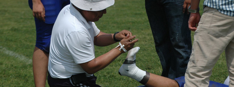 Ankle taping sports career